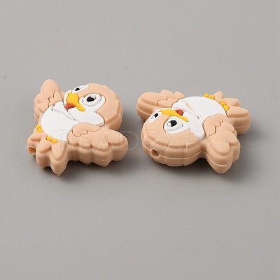 Bird Food Grade Eco-Friendly Silicone Beads SIL-WH0018-003F-1