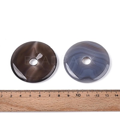 Natural Grey Agate Big Pendants G-T144-43H-1