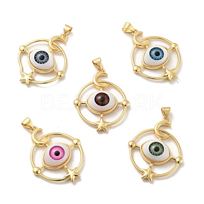 Opaque Resin Pendants KK-G419-09G-1