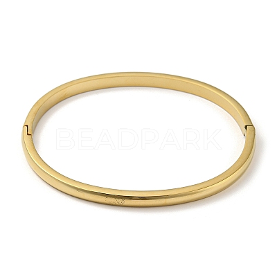 304 Stainless Steel Smooth Hinged Bangles BJEW-Q772-01G-1