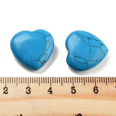 Heart Synthetic Turquoise  Palm Stones G-C134-06A-02-1