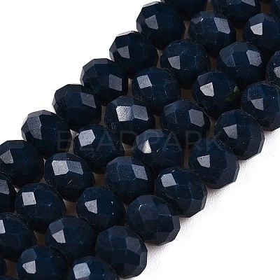 Opaque Solid Color Imitation Jade Glass Beads Strands EGLA-A044-P6mm-D16-1