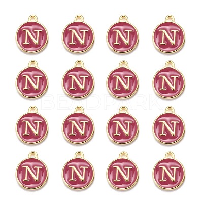 Golden Plated Alloy Enamel Charms ENAM-S118-08N-1