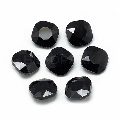 Pointed Back Glass Rhinestone Cabochons RGLA-T032-12x12mm-23-1