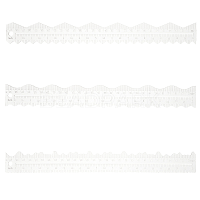 3Pcs Acrylic Rulers FIND-WH20015-099-1