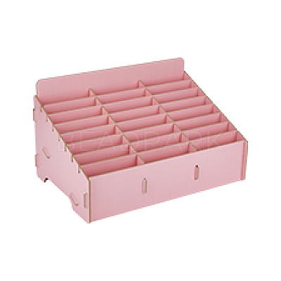 24-Grid Wooden Cell Phone Storage Box AJEW-WH0348-179-1
