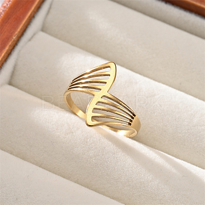 304 Stainless Steel Cuff Open Rings WG29F56-04-1