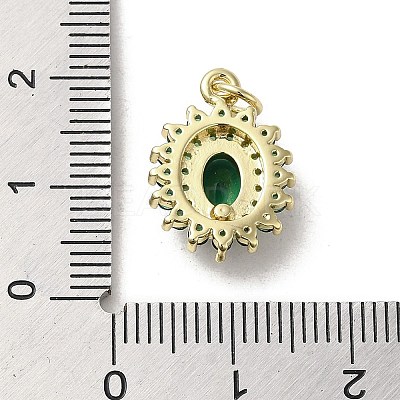 Brass Micro Pave Cubic Zirconia Pendants KK-E092-29G-01-1