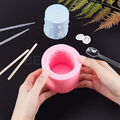 DIY Christmas Pattern Candle Molds DIY-PH0004-96-1