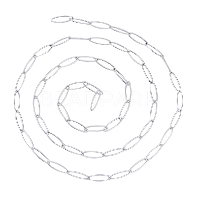 304 Stainless Steel Paperclip Chains CHS-UN0001-02P-1