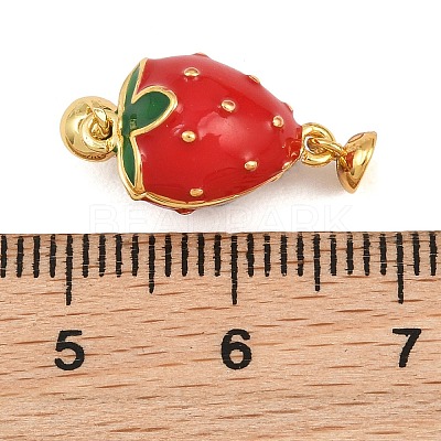 Brass Enamel Magnetic Clasps KK-CBA8264-06G-1