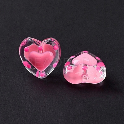 Glass Heart Beads LS-GLAA-D005-01A-1