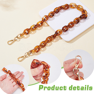 Acrylic Cable Chain Purse Chains PURS-WH0816-003G-1