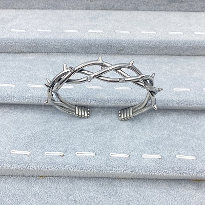 Gothic Alloy Thorns Open Cuff Bangles WG82058-01-1