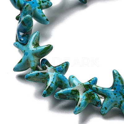 Synthetic Turquoise Dyed Beads Strands G-P507-04S-1
