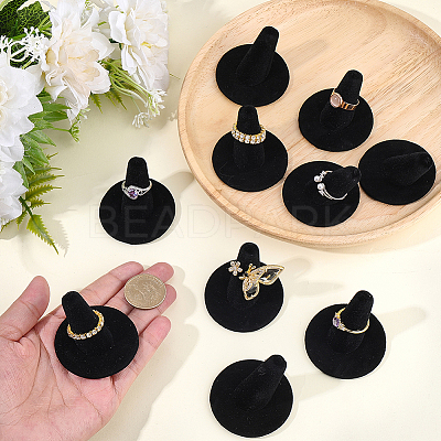 Felt & Paper Cone Jewely Ring Display Stands ODIS-WH20003-11-1