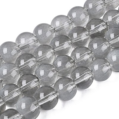 Transparent Glass Imitation Cat Eye Beads Strands GLAA-Q110-01B-02-1