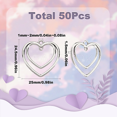 50Pcs Tibetan Style Alloy Open Back Bezel Connector Charms TIBE-SC0004-58-1