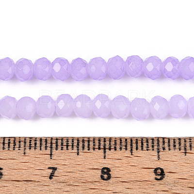 Baking Paint Imitation Jade Glass Bead Strands DGLA-A034-J8MM-A50-1