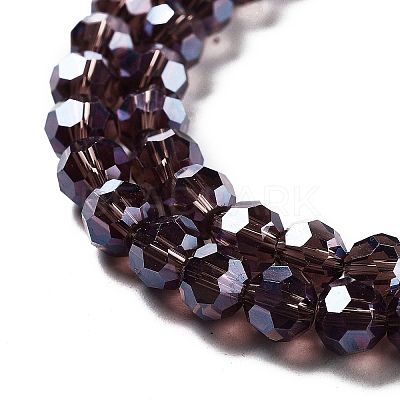 Electroplate Transparent Glass Beads Strands EGLA-A035-T6mm-A13-1