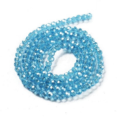 Electroplate Transparent Glass Beads Strands LS-EGLA-A035-T3mm-A08-1