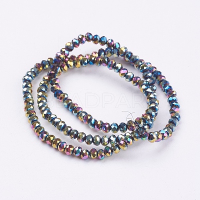 Electroplate Glass Bead Strands EGLA-R080-3mm-M-1