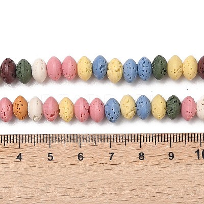 Synthetic Lava Rock Beads Strands G-B087-02A-01-1