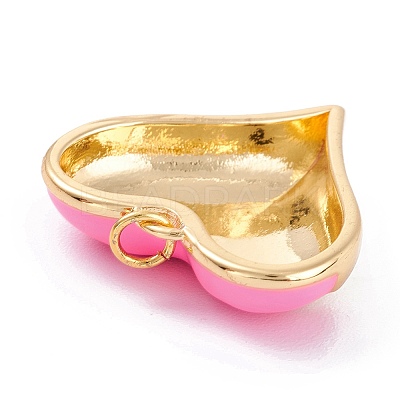 Brass Enamel Pendants KK-P201-24G-F-1