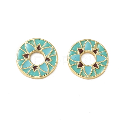 Brass Enamel Beads KK-P290-31G-02-1