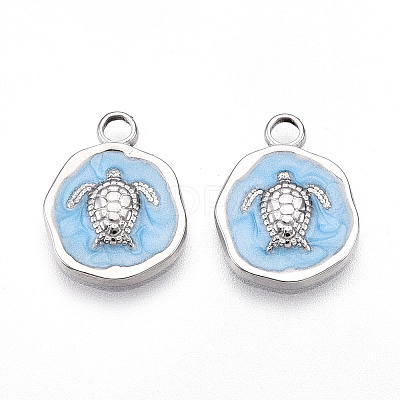 304 Stainless Steel Pendants STAS-N108-08B-P-1
