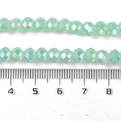 Baking Electroplate Glass Beads Strands X-DGLA-A039-J8mm-B07-1