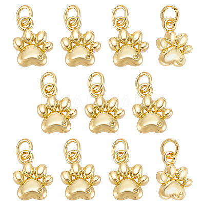 10Pcs Brass Pendants KK-BC0015-70G-1