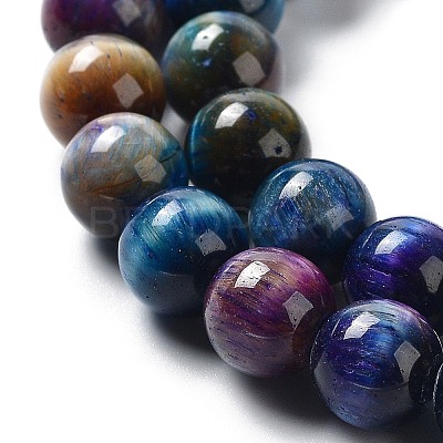 Natural Rainbow Tiger Eye Beads Strands G-NH0002-A01-B01-1