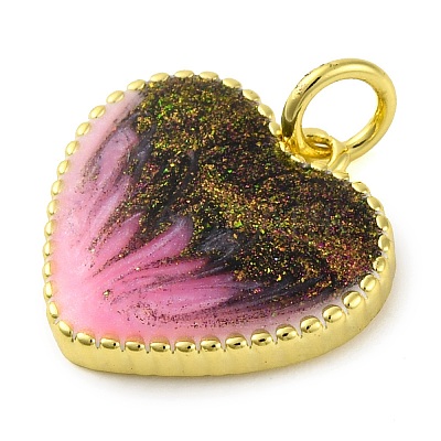 Brass Enamel Pendants KK-S401-17G-D-1