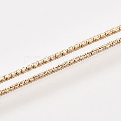 Brass Round Snake Chain Necklace Making MAK-T006-11B-KC-1