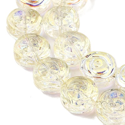 Electroplate Baking Paint Transparent Glass Beads Strands GL-CBA2ED2-05F-1