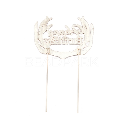 Alloy & Rhinestone Cake Insert Card Decoration AJEW-WH0248-06KCG-1