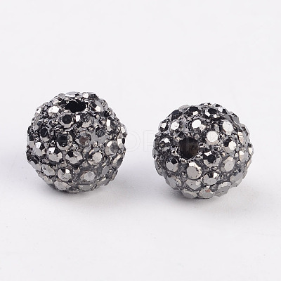 Metal Alloy Rhinestones Beads ALRI-B032-1-1