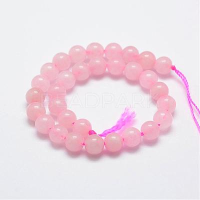 Natural Rose Quartz Bead Strands G-G664-01-1