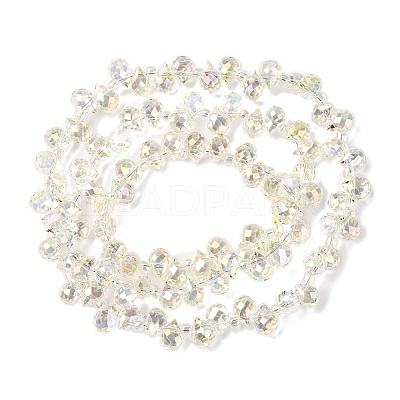 Transparent Electroplate Glass Beads Strands EGLA-F152A-FR04-1