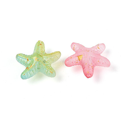 Frosted Transparent Acrylic Beads FACR-T007-03-1