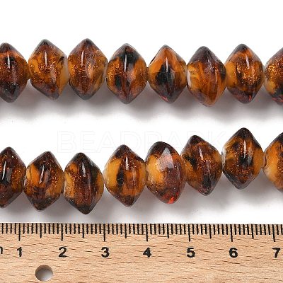 Handmade Gold Sand Lampwork Beads LAMP-K039-41-1