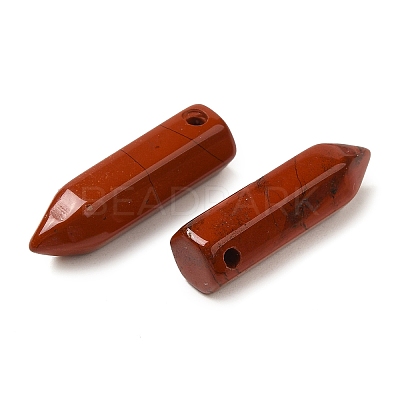 Natural Red Jasper Pointed Pendants G-C158-05I-1
