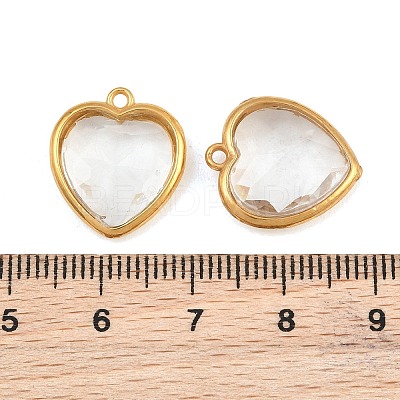 Valentine's Day 304 Stainless Steel with Glass Charms STAS-Q119-01G-A02-1