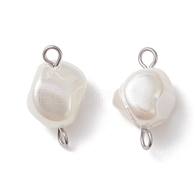 Electroplated Shell Pearl Nuggets Links PALLOY-JF04646-02-1