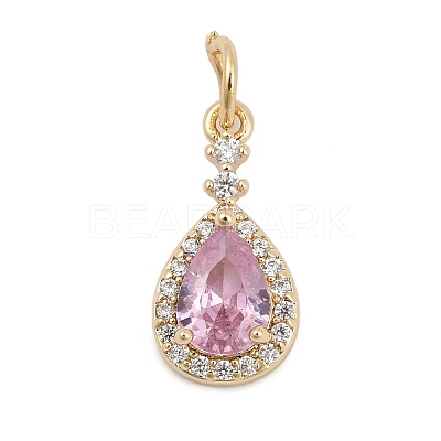 Brass Pave Cubic Zirconia Pendants LS-KK-Q096-14D-G-1