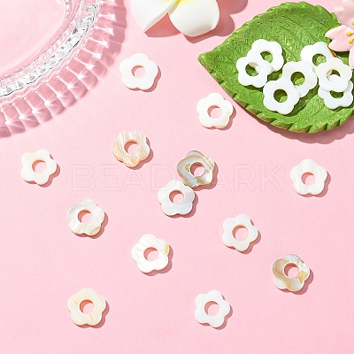 20Pcs Freshwater Shell Beads Frames SHEL-YW0001-08-1