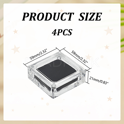 Acrylic Loose Diamond Packaging Boxes with Magnetic CON-WH0105-14B-1