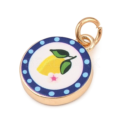 Painted Brass Pendants KK-CBAA339-02A-1