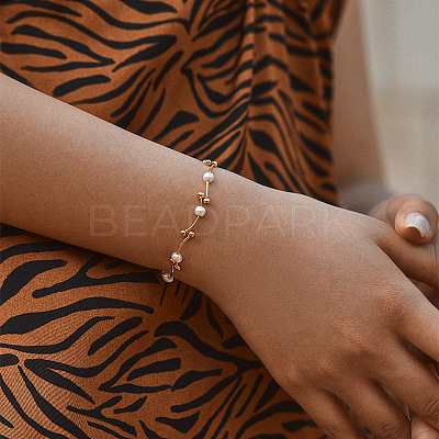 Brass Link Chain Bracelets WG5E311-01-1